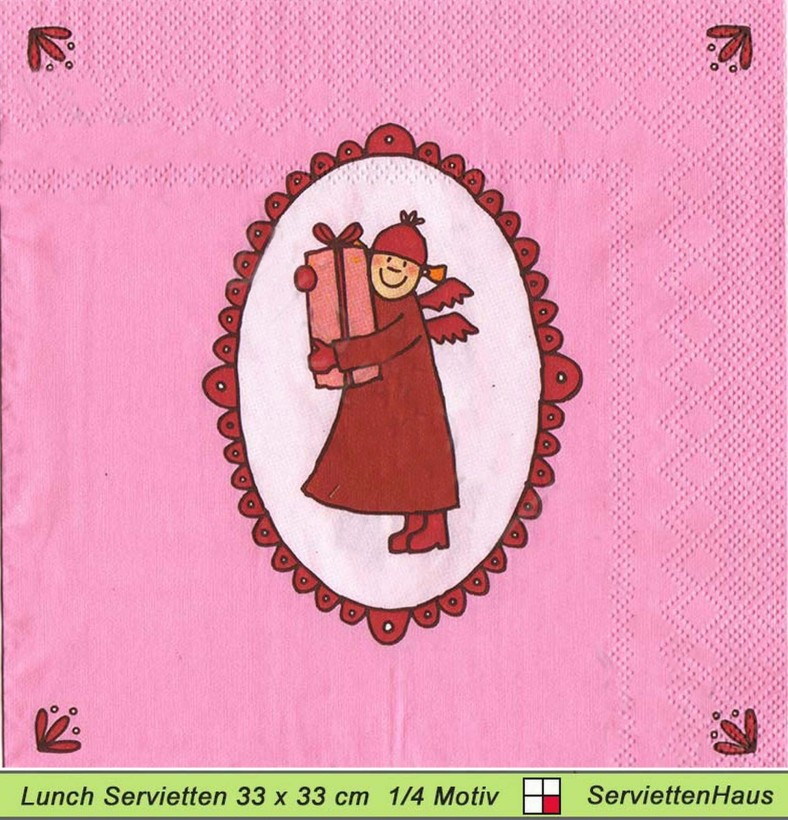 Himmlische Schwestern auf rosa - 1 Lunch Serviette